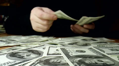 Banknotes dollars Vídeos de archivo 43195948