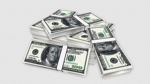 Banknotes Dollars Pack Stock-Footage 328097749