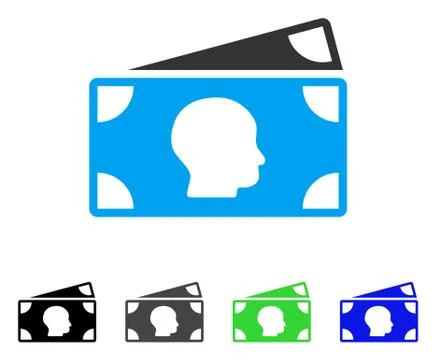Banknotes Flat Icon Stock Illustration