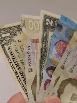 Banknotes in hand close up Stock Photos