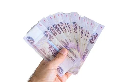 Banknotes in hand Stock Photos
