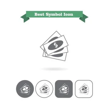 Banknotes icons Stock-Illustration