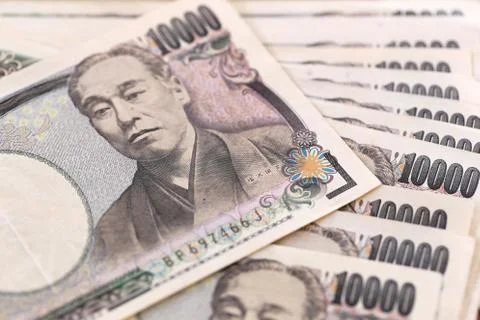 Banknotes of the Japan. Stock Photos