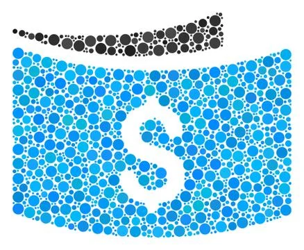Banknotes Mosaic of Dots Illustrazione stock