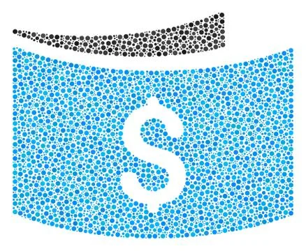 Banknotes Mosaic of Dots Illustrazione stock