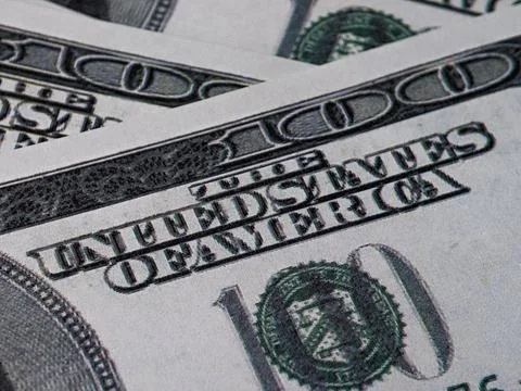 Banknotes one hundred dollars Stock Photos