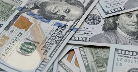 Banknotes Rotating Background Stock Footage 126924270