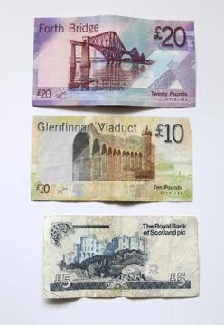 Banknotes from scotland Stock Photos