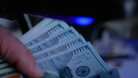 Banknotes security check Stock Footage 169015814