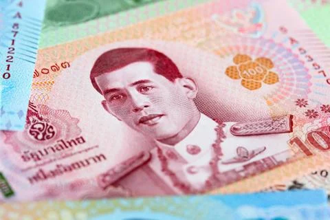 Banknotes of the Tailand Stock Photos