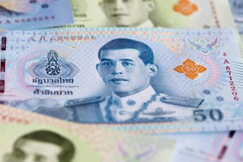 Banknotes of the Tailand Stock Photos