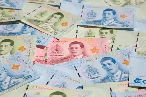 Banknotes of the Tailand Foto stock