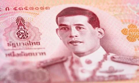 Banknotes of the Tailand Stock Photos