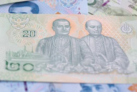 Banknotes of the Tailand Stock Photos