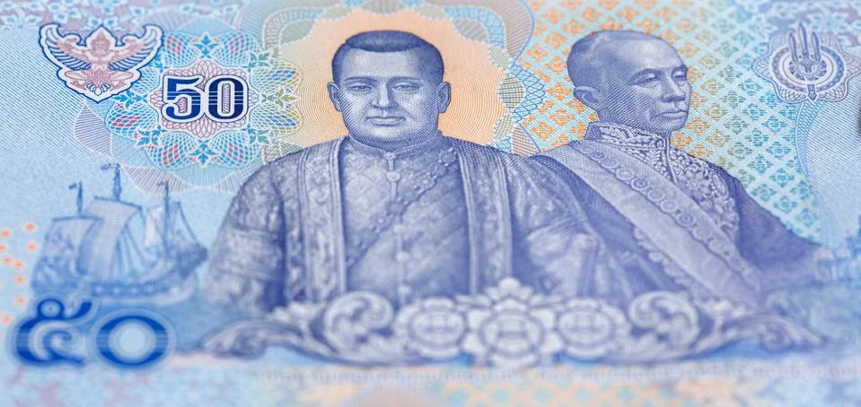 Banknotes of the Tailand Stock Photos