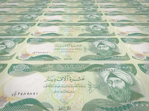 Banknotes Of Ten Thousand Dinars Iraq Rolling Cash Money Loop Banknotes Of Ten Thousand Dinars Iraq Rolling Cash Money Loop Clip 75594922