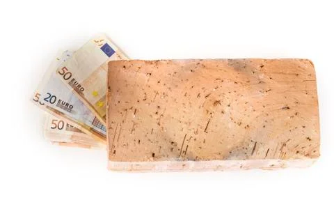 Banknotes under the brick Stock Photos