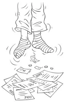 Bankrupt Stock Illustration