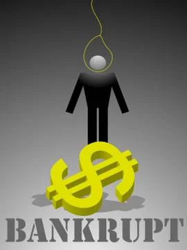 Bankrupt illustration Stock Illustration
