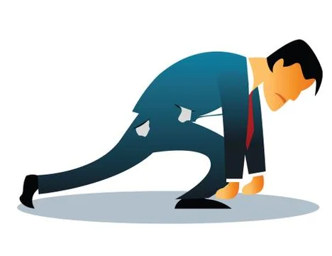 Bankrupt loss Stock Illustration
