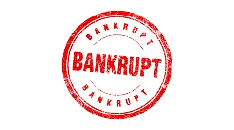 BANKRUPT stamp Stock Footage 1848035