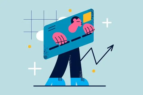 Bankruptcy, debts, financial problems concept Stock Illustration