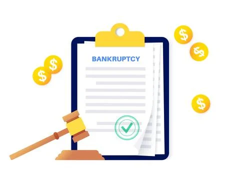 Bankruptcy form document Stock Illustration