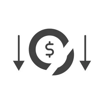 Bankruptcy icon vector image. Stock Illustration