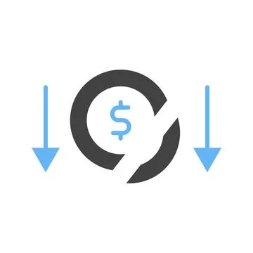 Bankruptcy icon vector image. Illustrazione stock