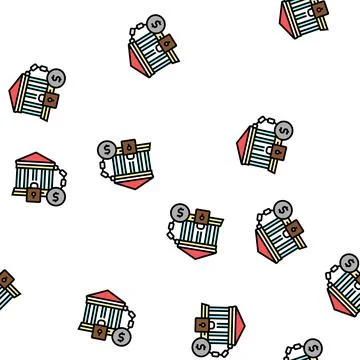 Bankruptcy poverty problem vector seamless pattern Illustrazione stock