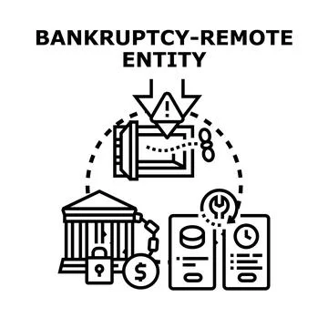Bankruptcy remote entity concept vector illustration Stock Illustration