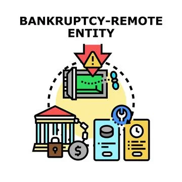 Bankruptcy remote entity concept vector illustration Stock Illustration
