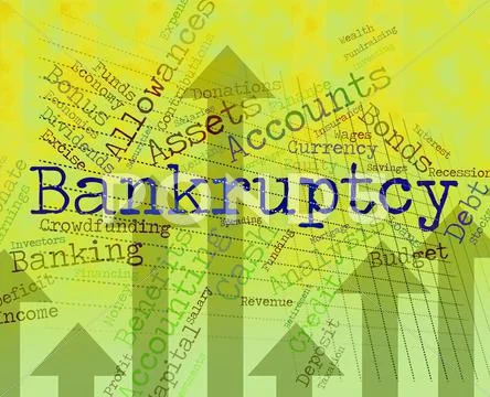 Bankruptcy Word Means Financial Obligation And Arrears Stock Illustration