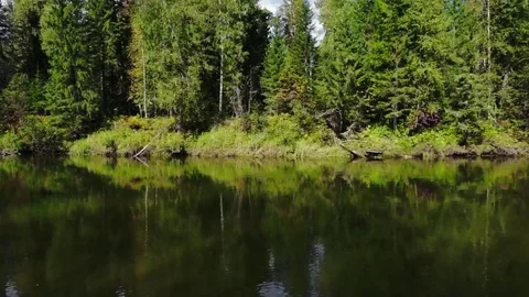 Banks of Nichka river Stock Footage 81662675