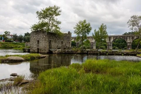 On the banks of the river Stock Photos