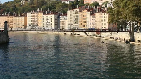 Banks of the Saône Video stock 138229532