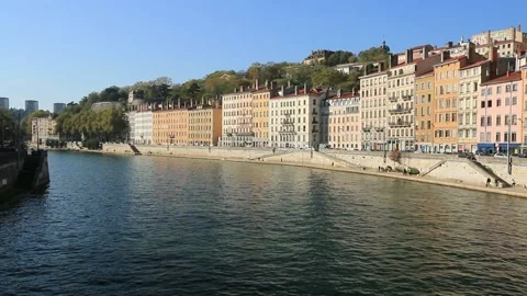 Banks of the Saône Video stock 138234290