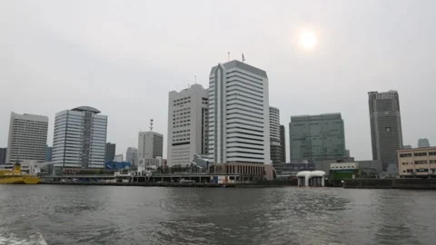 Banks of the Sumida river in Tokyo Stock Footage 101811431
