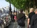 Bankside with St Pauls and People walking, London circa 2004 SD Footage