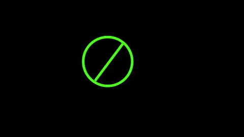 Banned icon, no sign, warning icon icon animated video Stock Footage 294923927