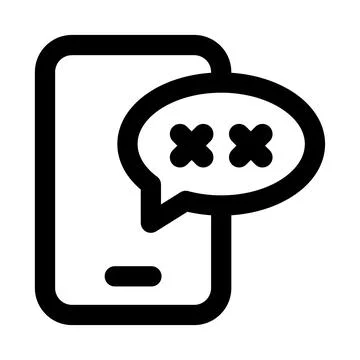 Banned message icon. Editable line icon. Professional and modern outline ic.. Stock Illustration