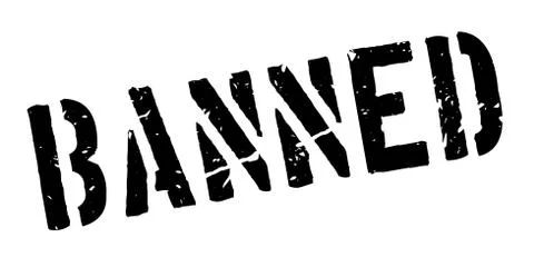 Banned rubber stamp Illustrazione stock