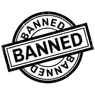 Banned rubber stamp Illustrazione stock