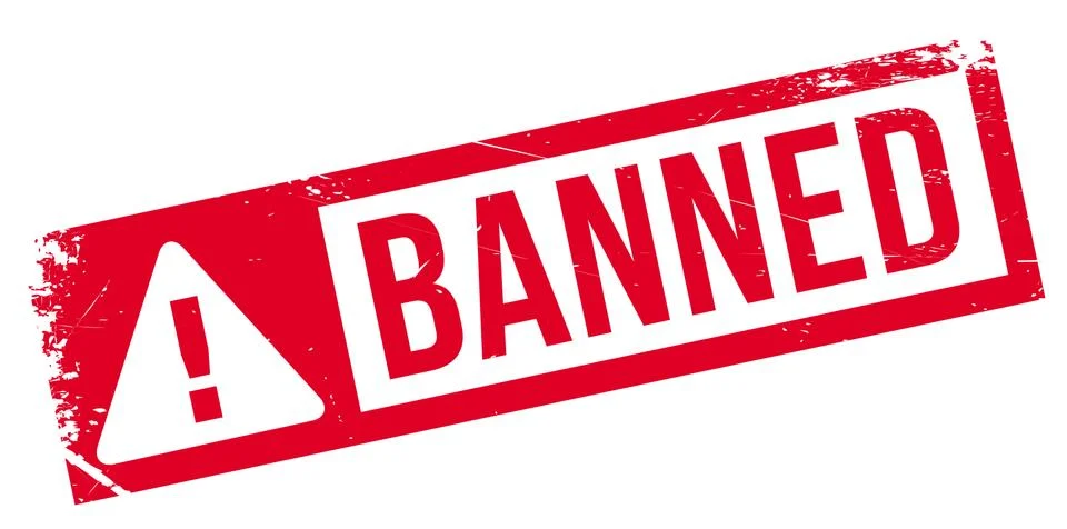 Banned rubber stamp Illustrazione stock
