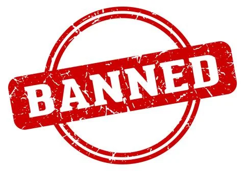 Banned stamp Stock Illustration