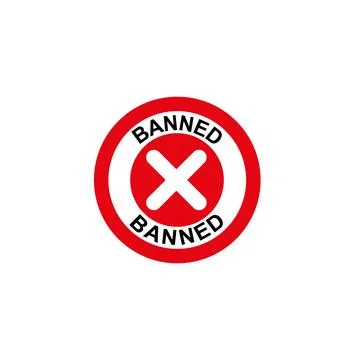 Banned stamp vector. symbol, sign 库存插图
