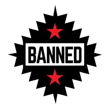 BANNED stamp on white Illustrazione stock