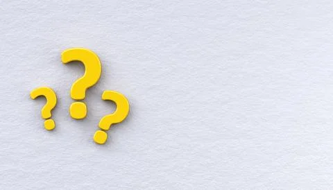 Banner with 3d question marks Stock Illustration