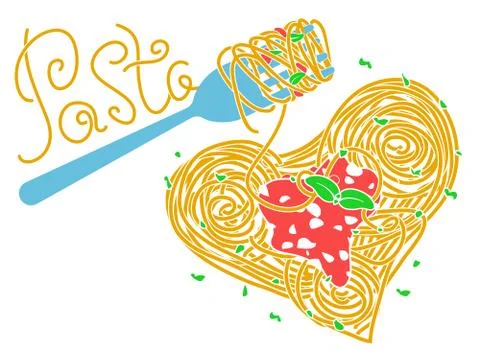 Banner about pasta Stock Illustration