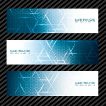 Banner abstract backgrounds vector technology Illustrazione stock